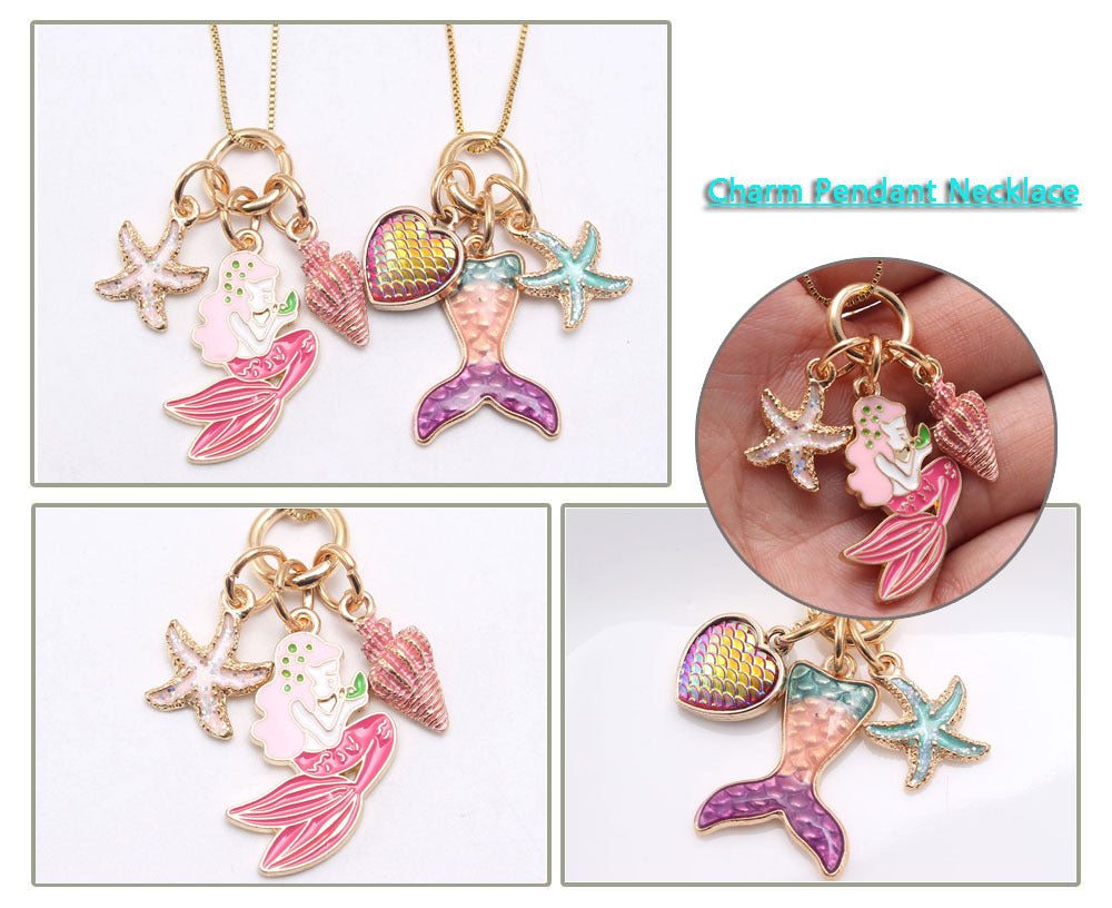 Mermaid Alloy Pendant Kids Necklace