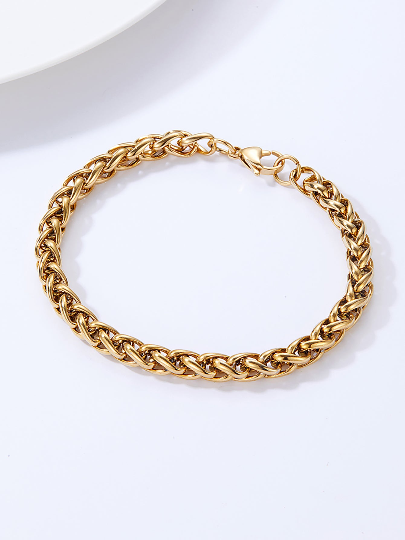 Novelty Geometric Titanium Steel 18K Gold Plated