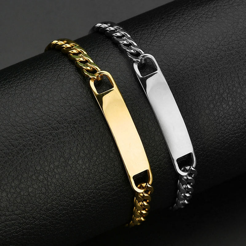 Solid Color Stainless Steel Men's Bracelets