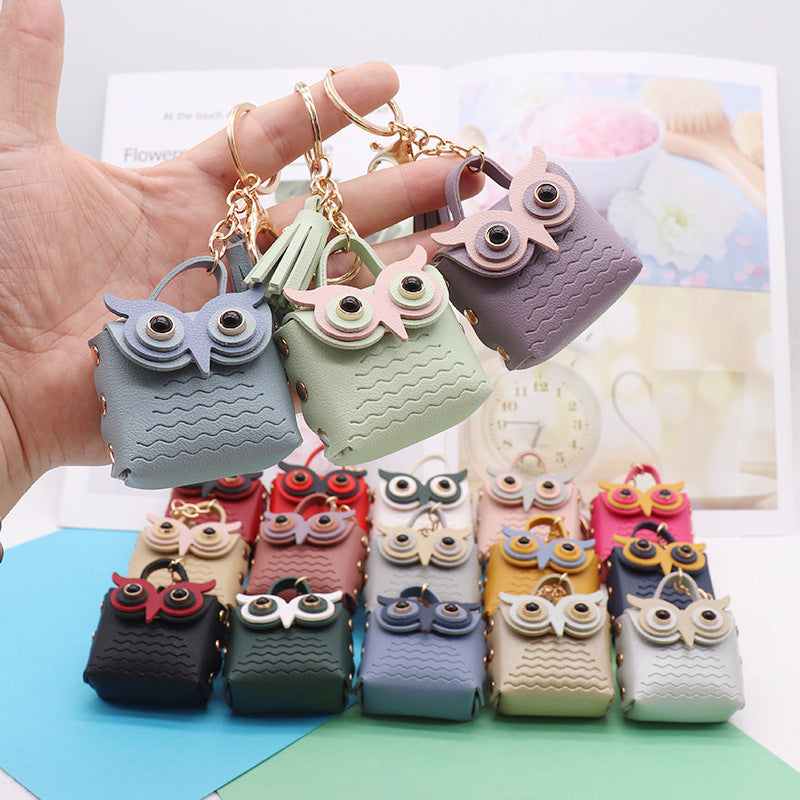 Cute Mini Owl Purse Keychain