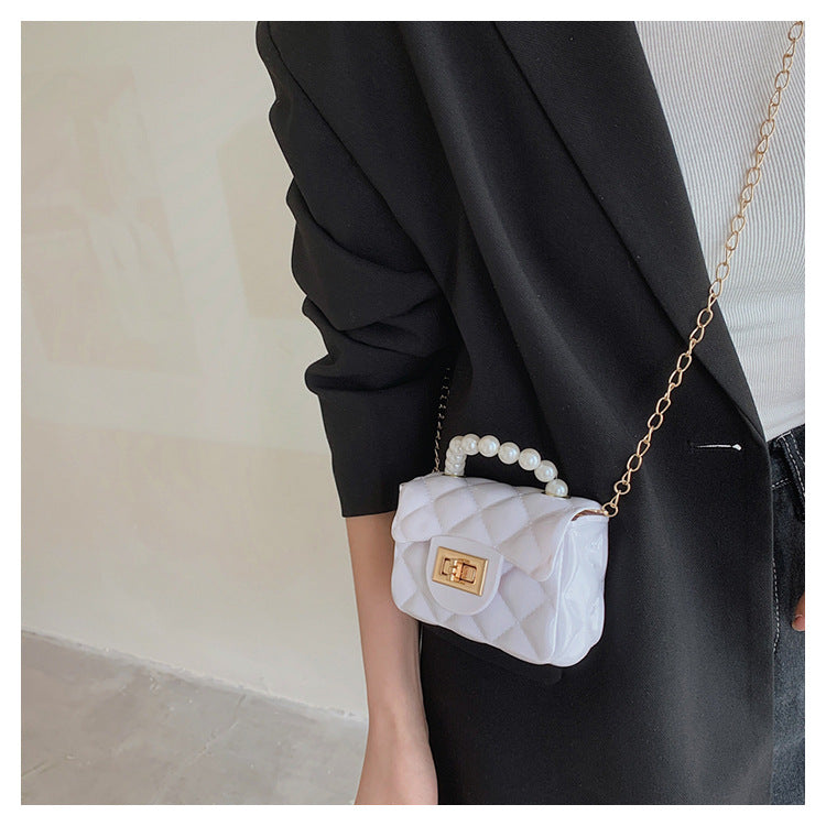 Mini Pearl Square Crossbody Bag