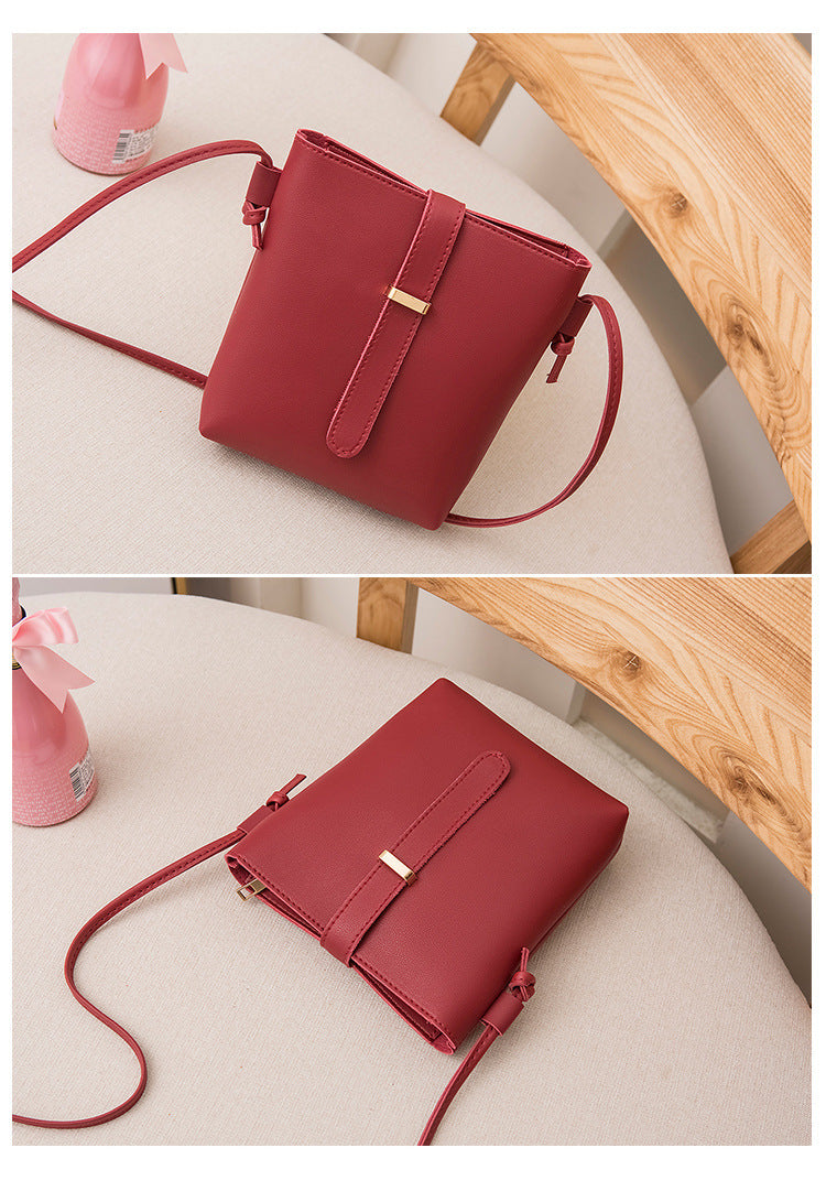 Square Leather  Crossbody Bag