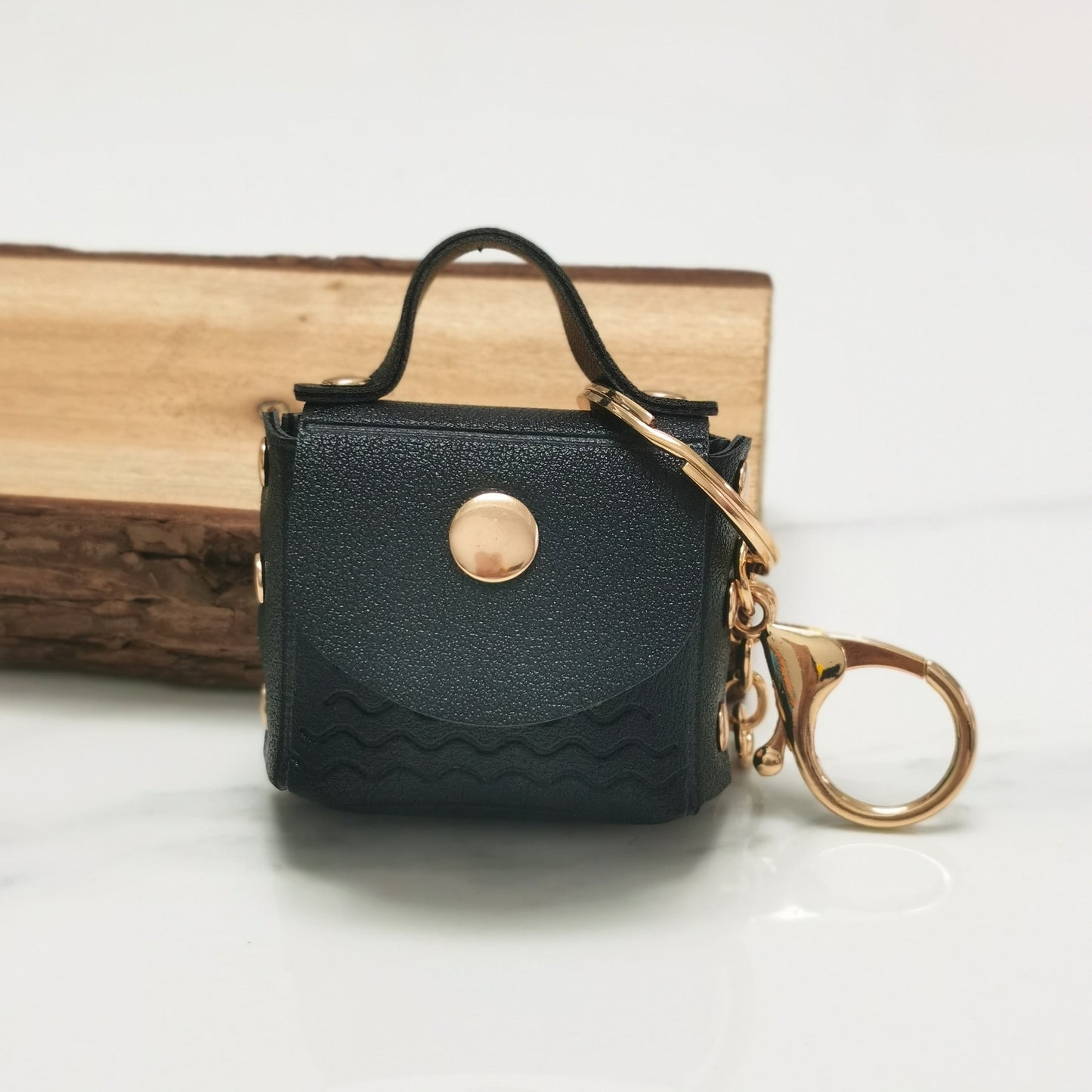 Mini Purse in Leather Keychain