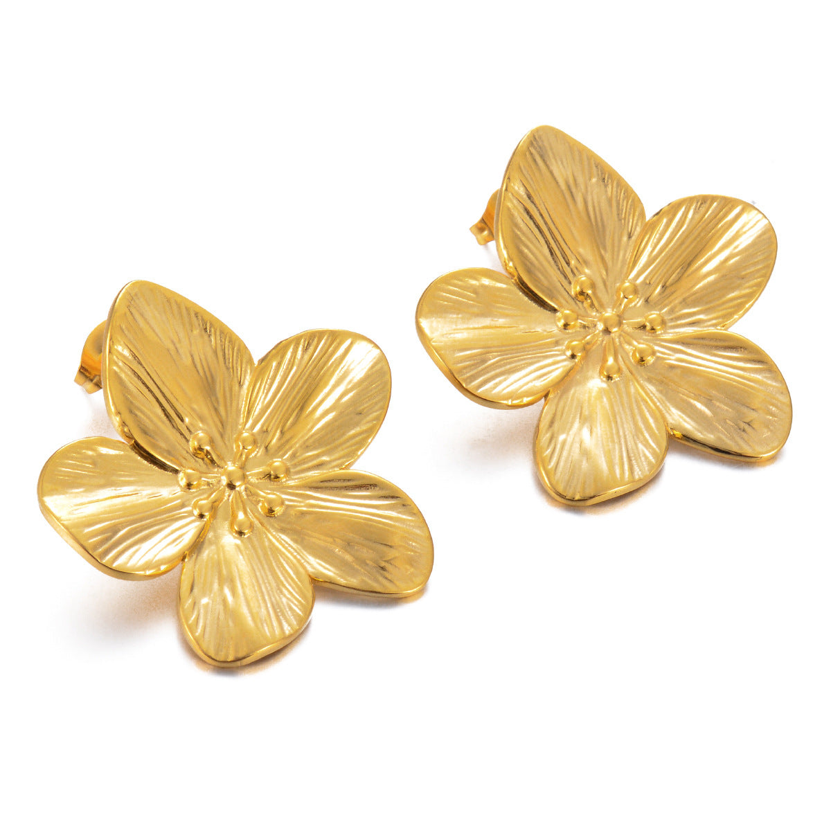 Glam Flower Pearl Ear Studs