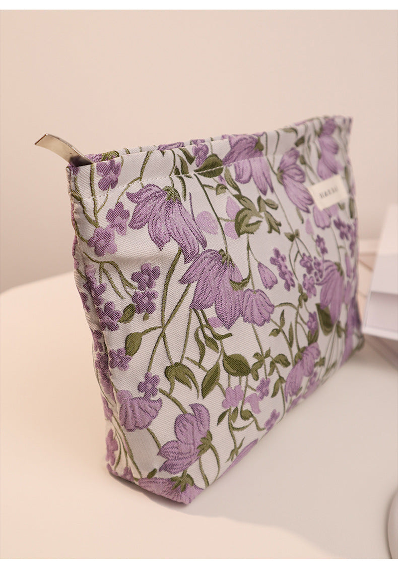 Ditsy Floral Canvas Square Makeup Bags