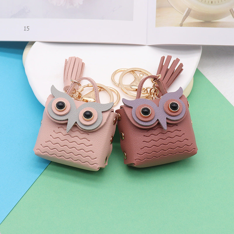 Cute Mini Owl Purse Keychain