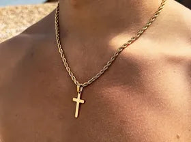 304 Stainless Steel Cross Style Pendant Men's Necklace