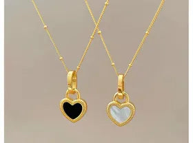 Titanium Steel Simple Style Heart Shape Plating Earrings Necklace