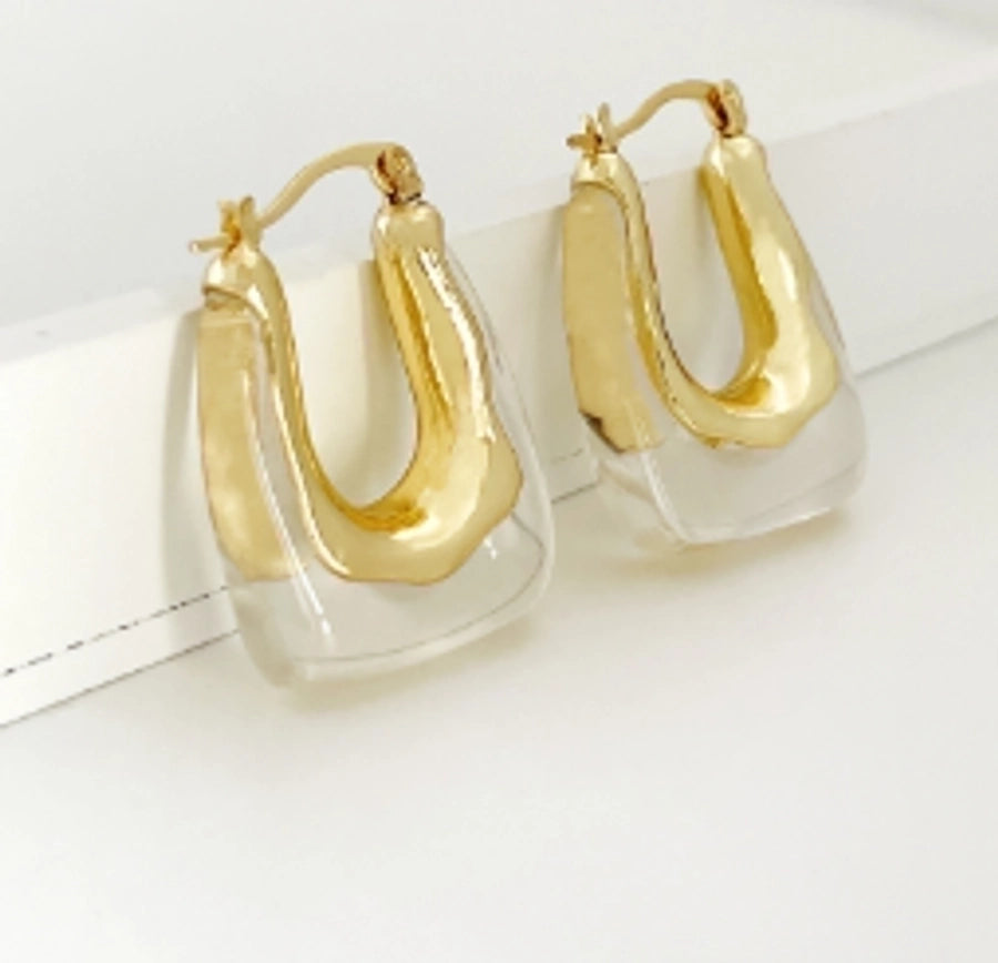 Geometric Acrylic Zinc alloy Drop Earrings