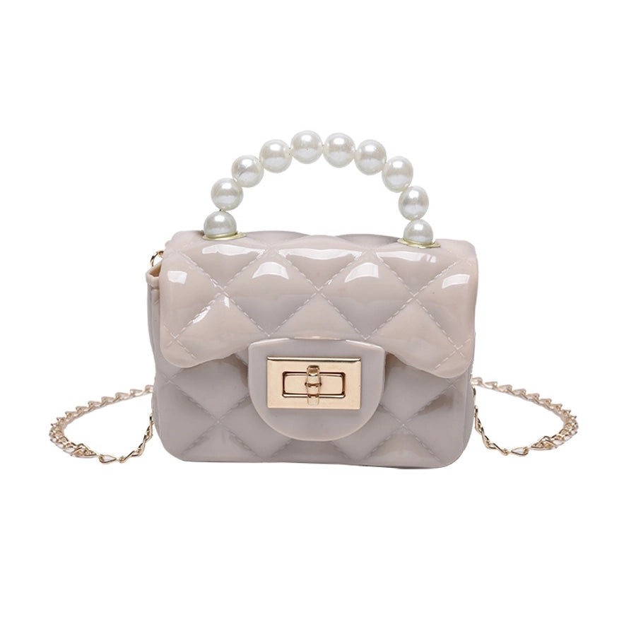 Mini Pearl Square Crossbody Bag