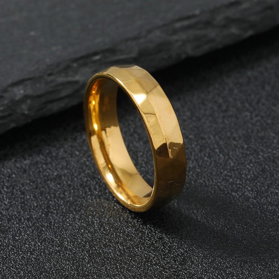 Classic 304 Stainless Steel Plating Gold Plated Men's Rings