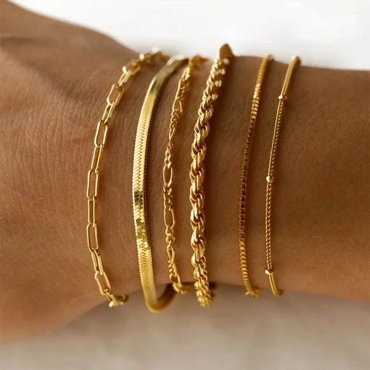 Casual Geometric 16K Gold,White Gold Bracelets