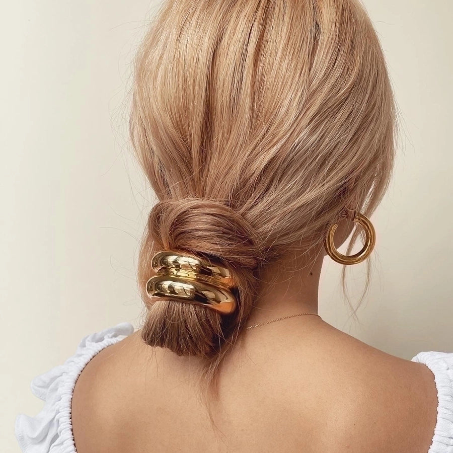 Aesthetic Solid Color Alloy Hair Tie