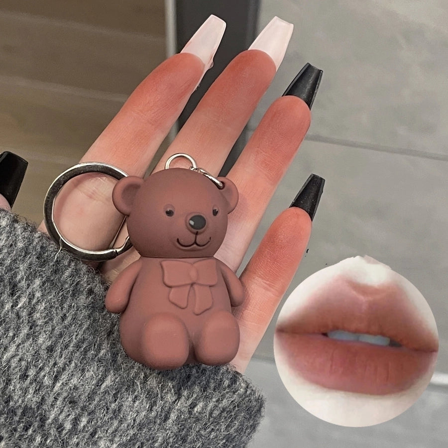 Cute Bear Lip Gloss Keychain