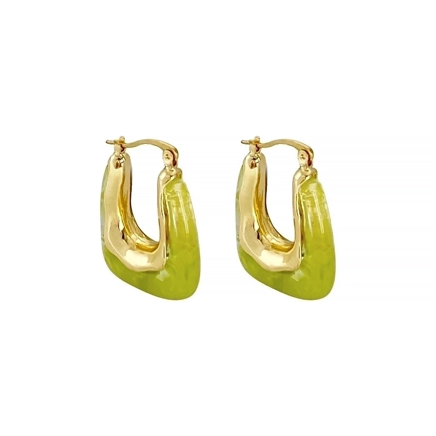 Geometric Acrylic Zinc alloy Drop Earrings