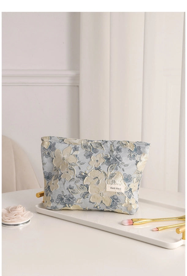 Ditsy Floral Canvas Square Makeup Bags