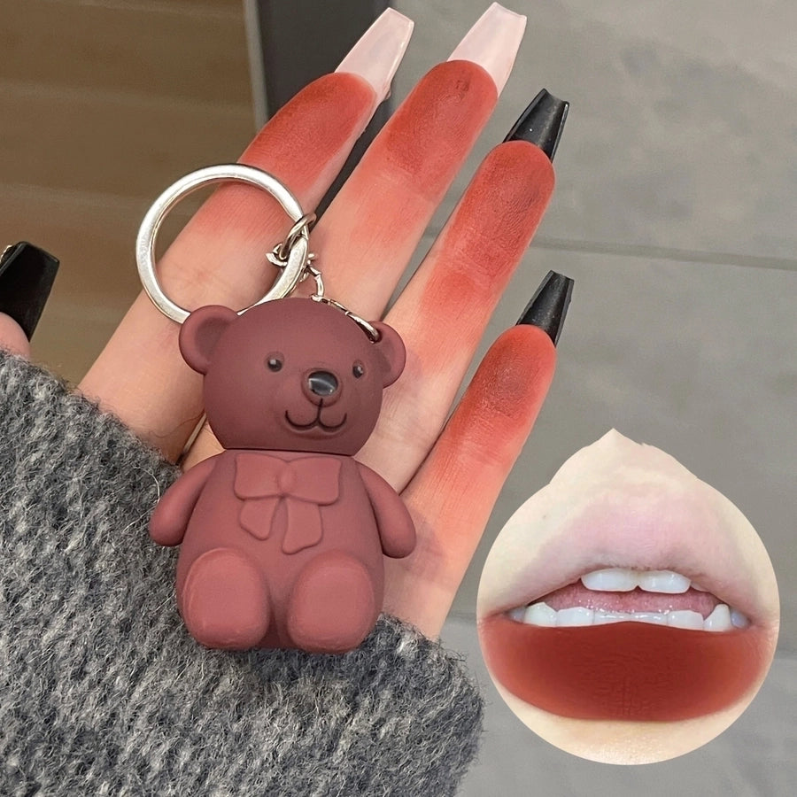 Cute Bear Lip Gloss Keychain