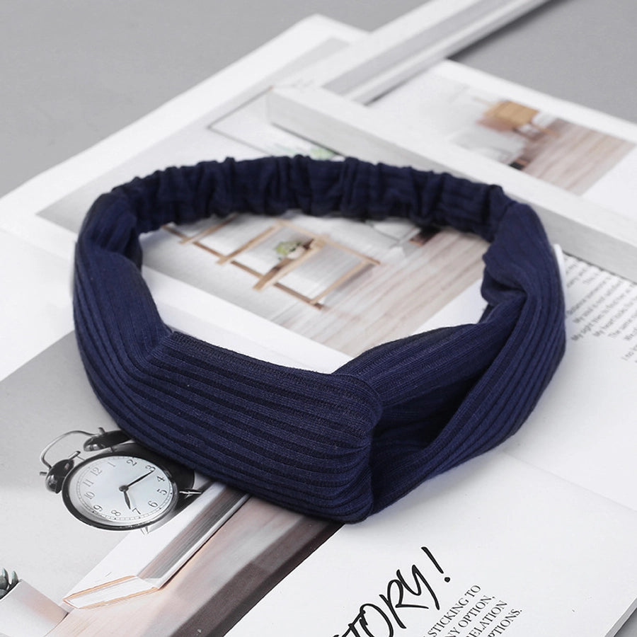 Casual Strip Color Cloth Hair Band