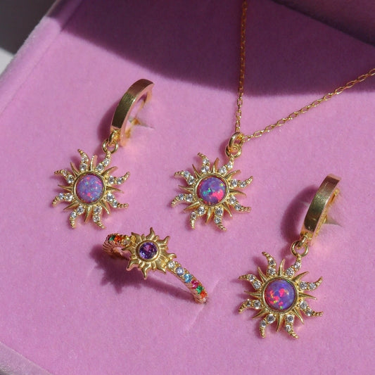 Purple Sun Jewelry Set