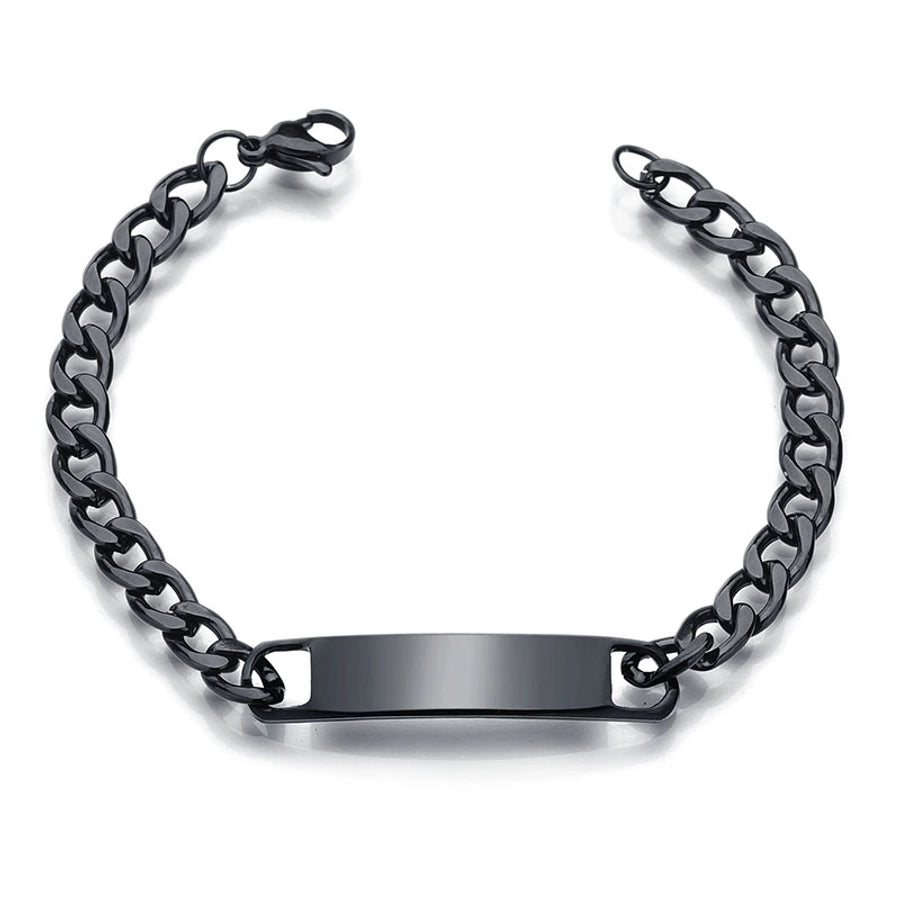 Solid Color Stainless Steel Men's Bracelets