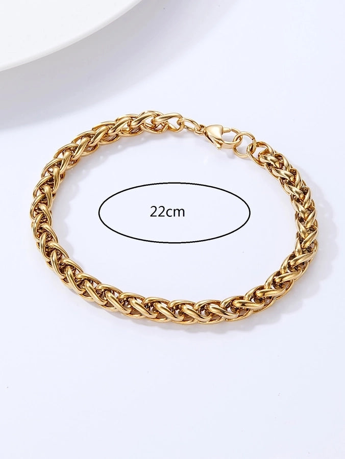 Novelty Geometric Titanium Steel 18K Gold Plated