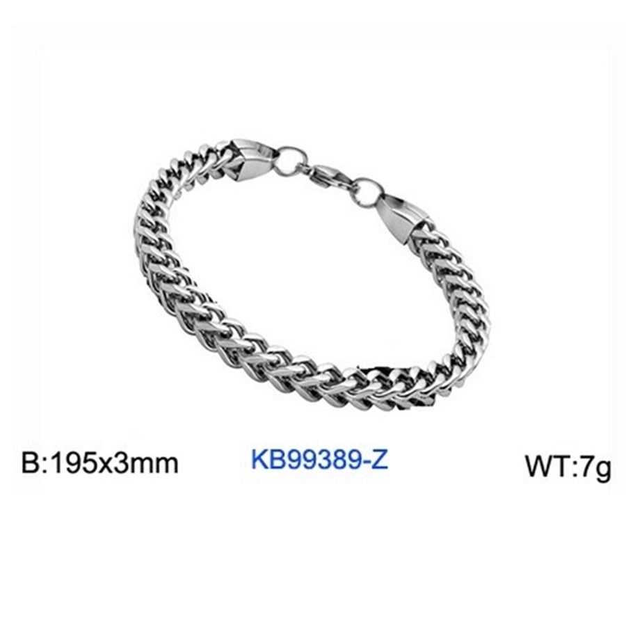 Titanium Steel Chain 18K Gold Plated Men's Bracelets