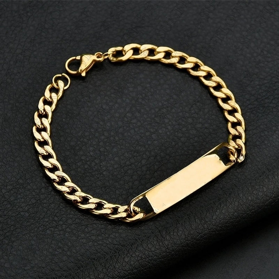 Solid Color Stainless Steel Men's Bracelets