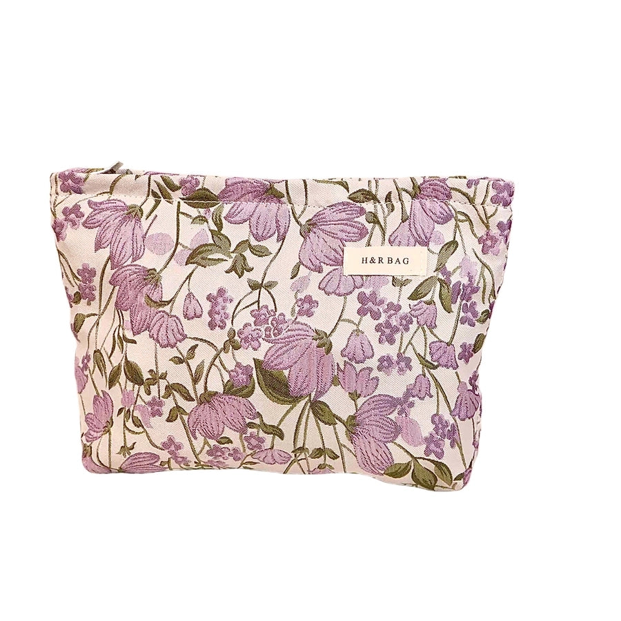 Ditsy Floral Canvas Square Makeup Bags