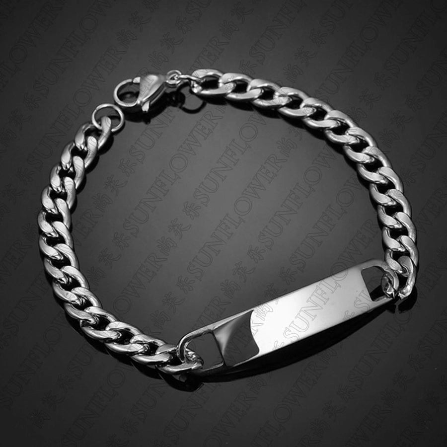 Solid Color Stainless Steel Men's Bracelets