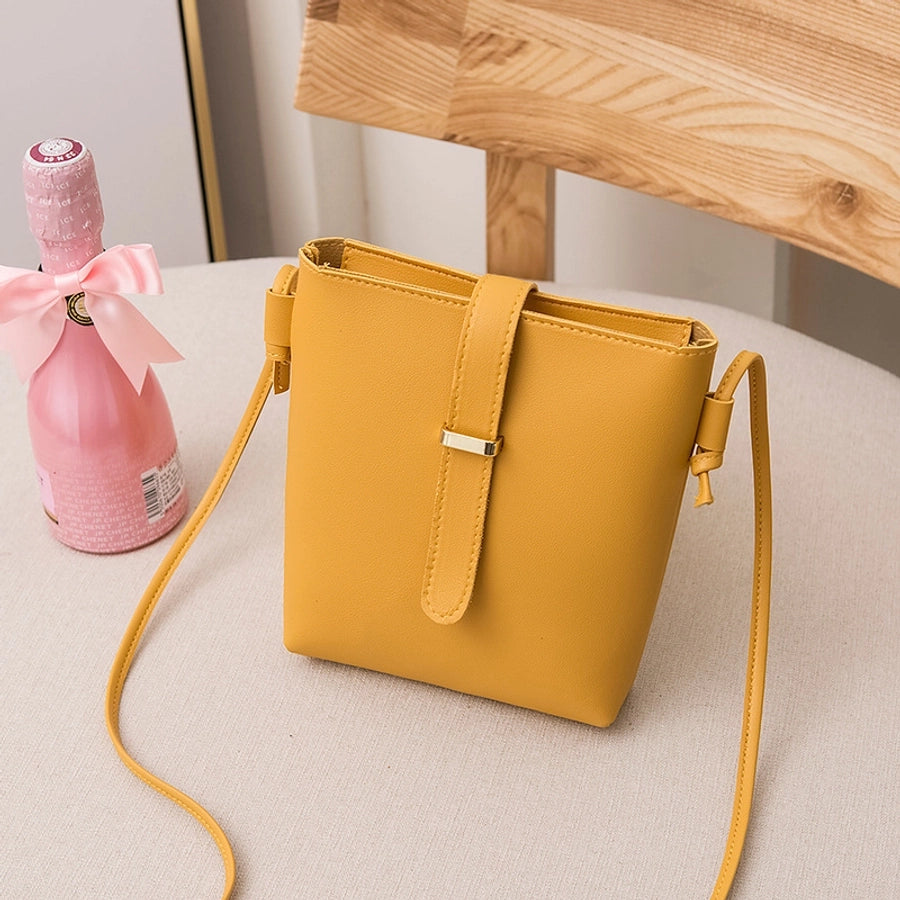 Square Leather  Crossbody Bag