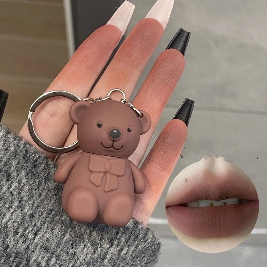 Cute Bear Lip Gloss Keychain