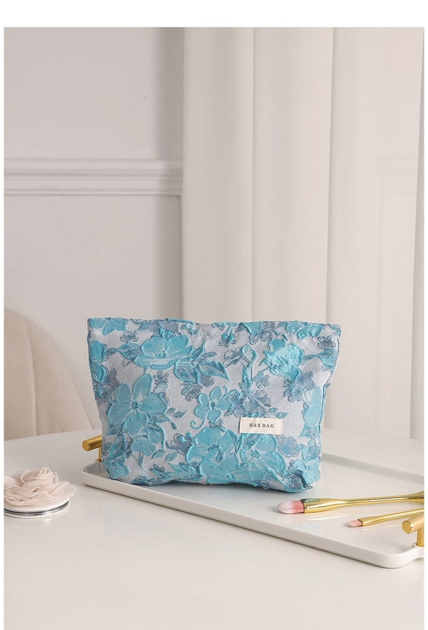 Ditsy Floral Canvas Square Makeup Bags