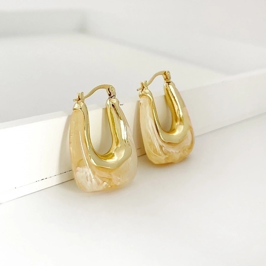 Geometric Acrylic Zinc alloy Drop Earrings