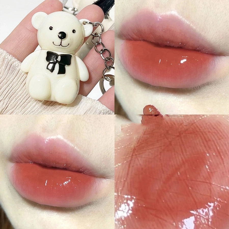 Cute Bear Lip Gloss Keychain