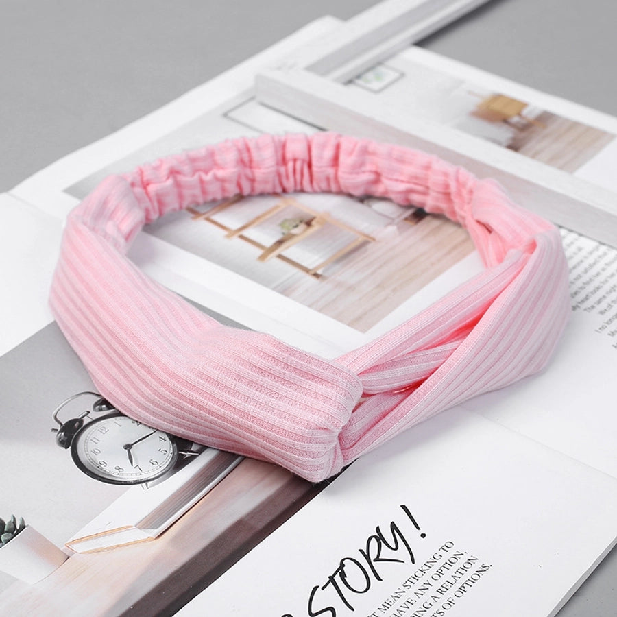 Casual Strip Color Cloth Hair Band