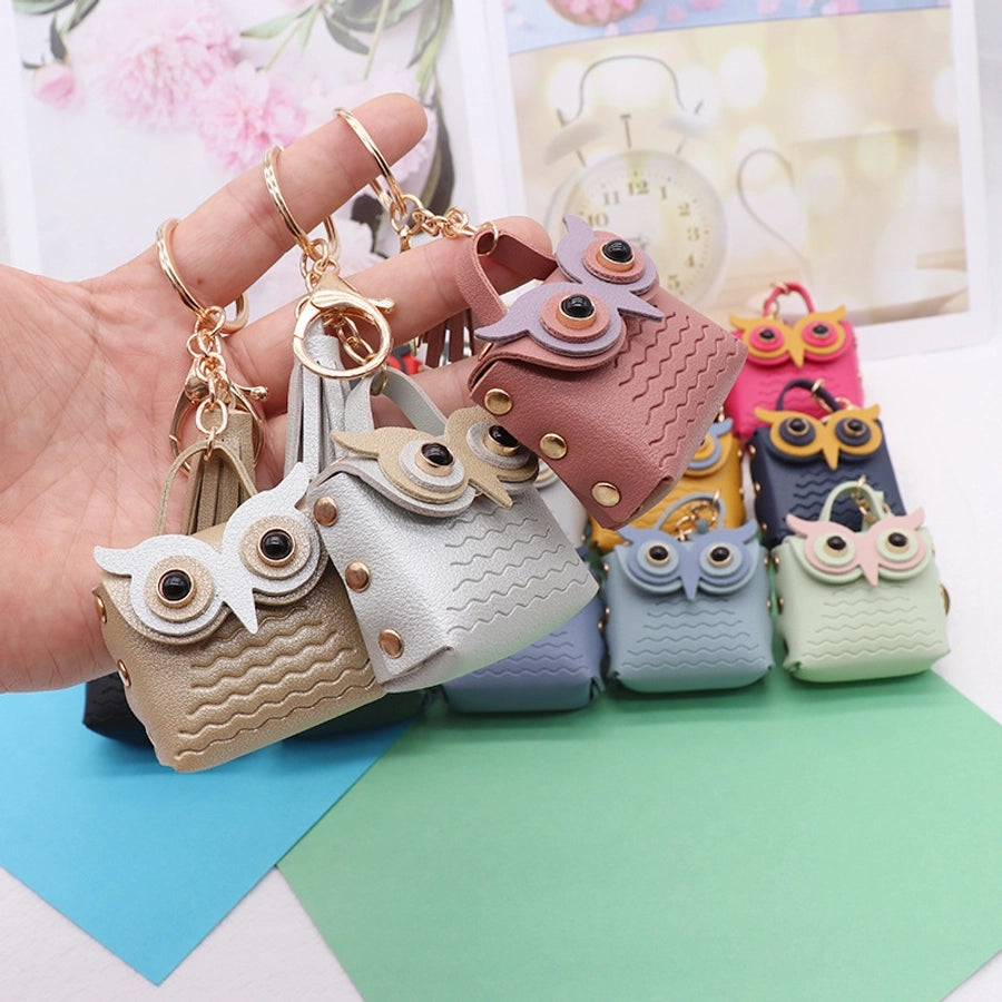 Cute Mini Owl Purse Keychain