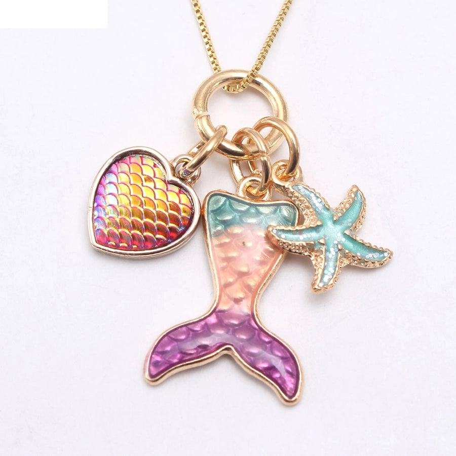 Mermaid Alloy Pendant Kids Necklace