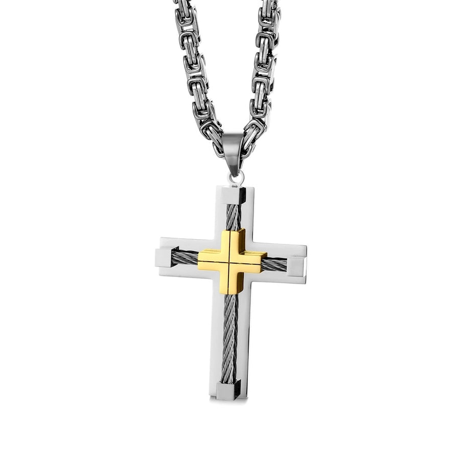 Cordell Cross Pendant Titanium Steel Men's Necklace