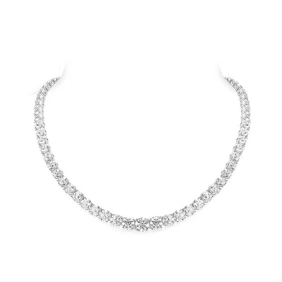 Exquisite 925 Sterling Silver Round Plating Necklace