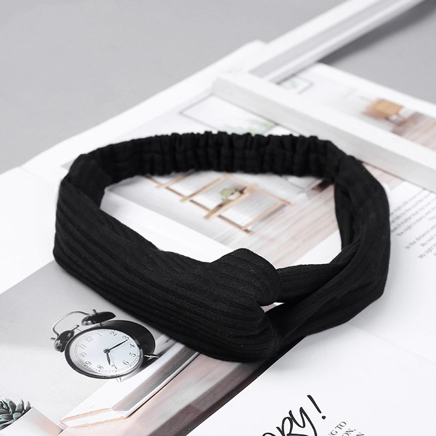 Casual Strip Color Cloth Hair Band