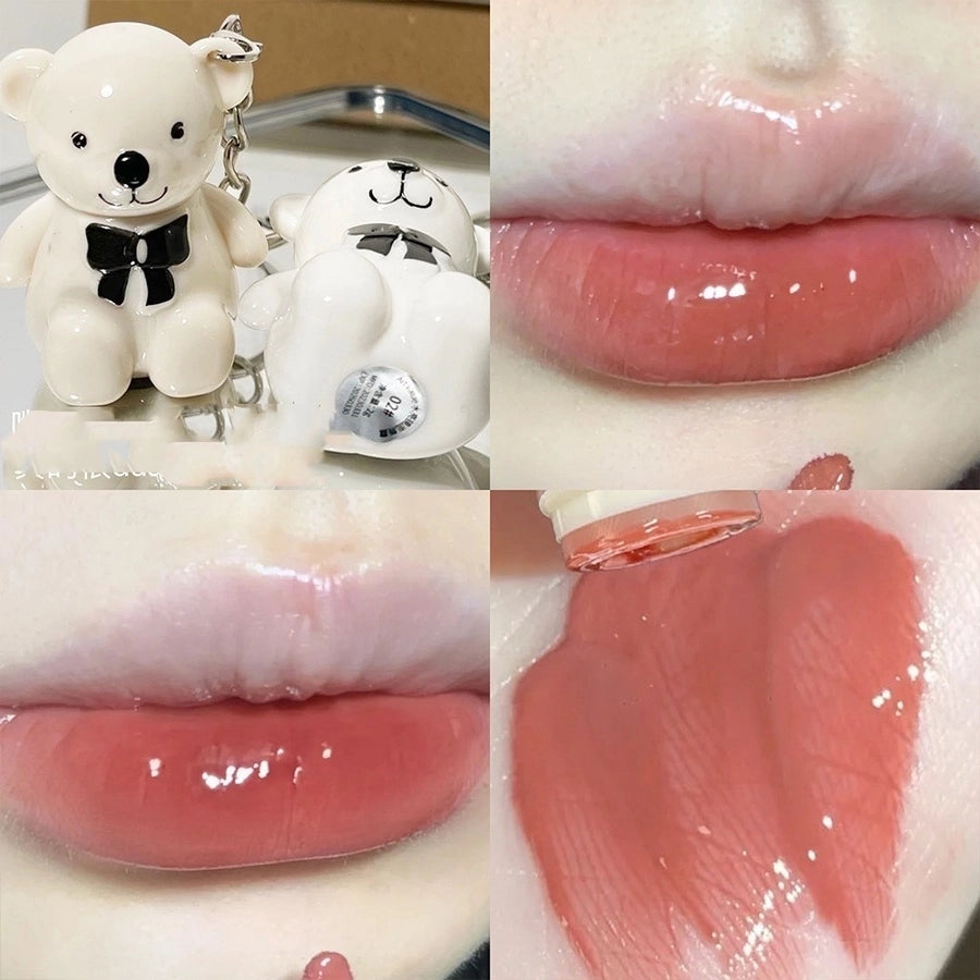 Cute Bear Lip Gloss Keychain