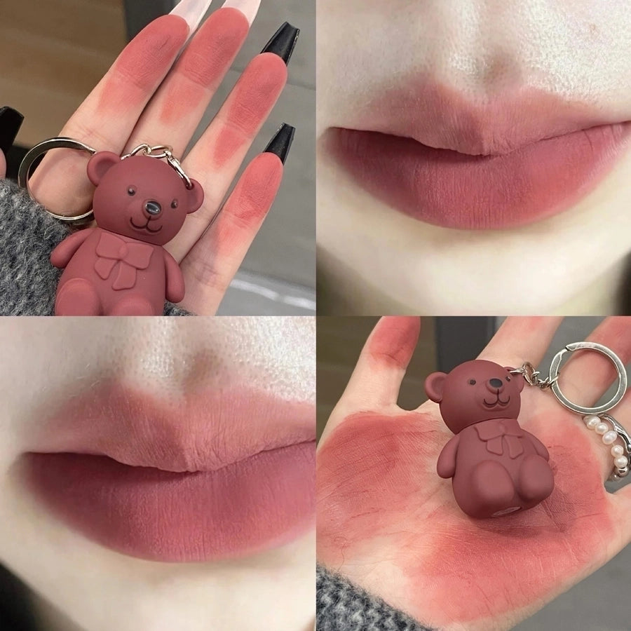 Cute Bear Lip Gloss Keychain