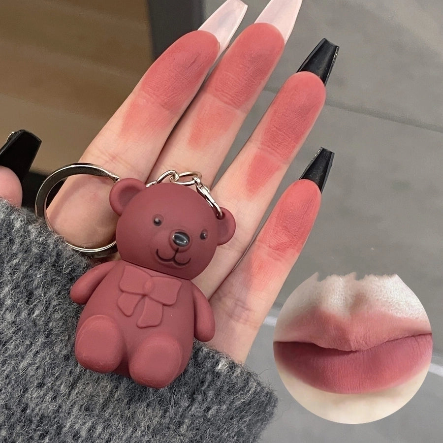 Cute Bear Lip Gloss Keychain