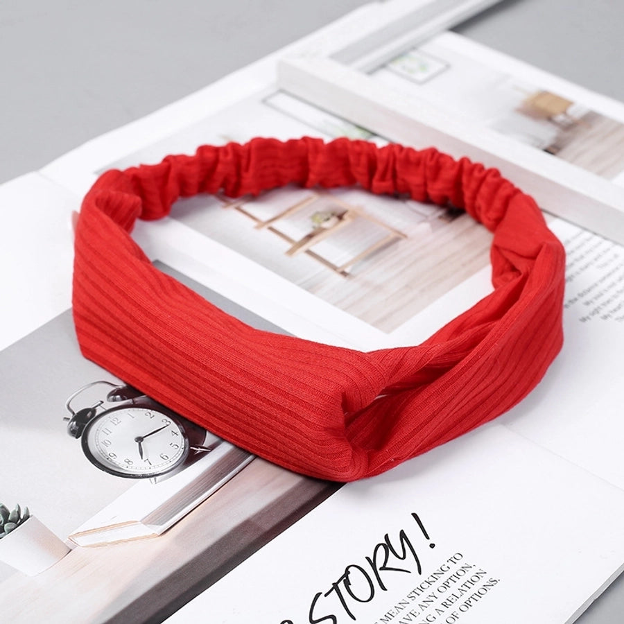 Casual Strip Color Cloth Hair Band