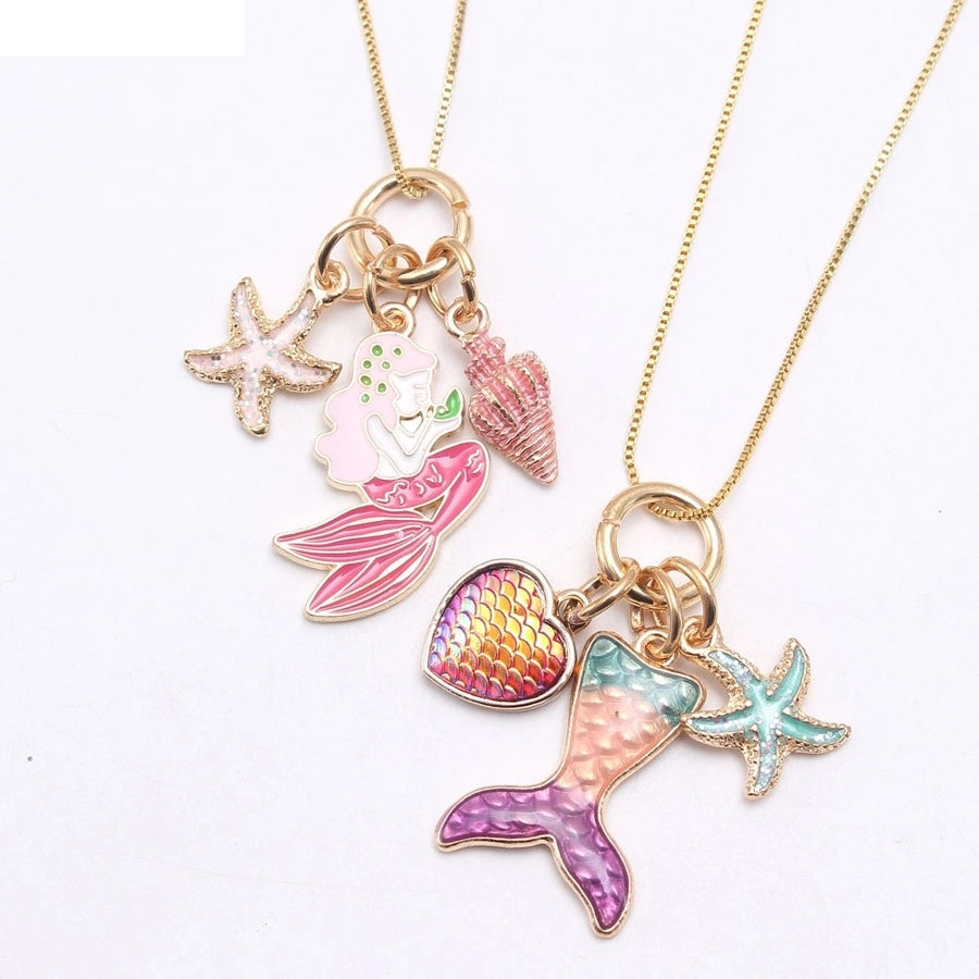 Mermaid Alloy Pendant Kids Necklace