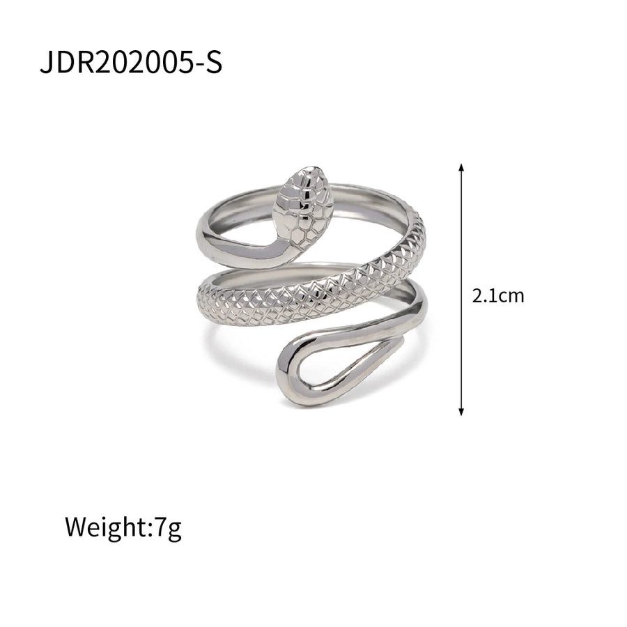 Snake Style 18K Gold Plated Ring