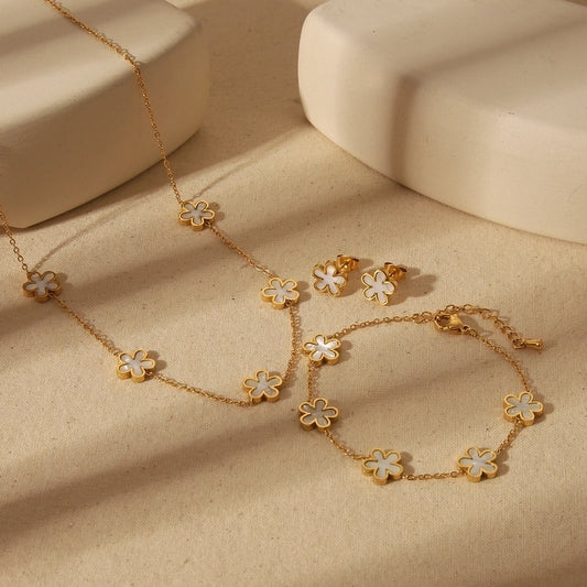 French Style Acrylic 18K Gold Plated Set