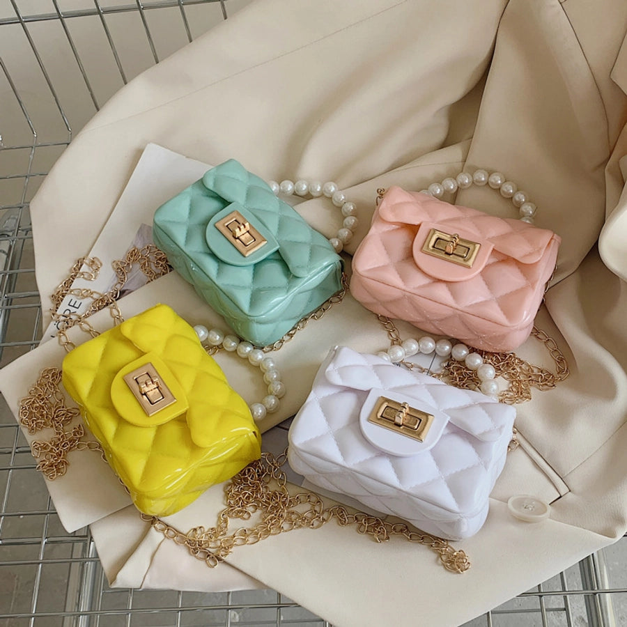 Mini Pearl Square Crossbody Bag