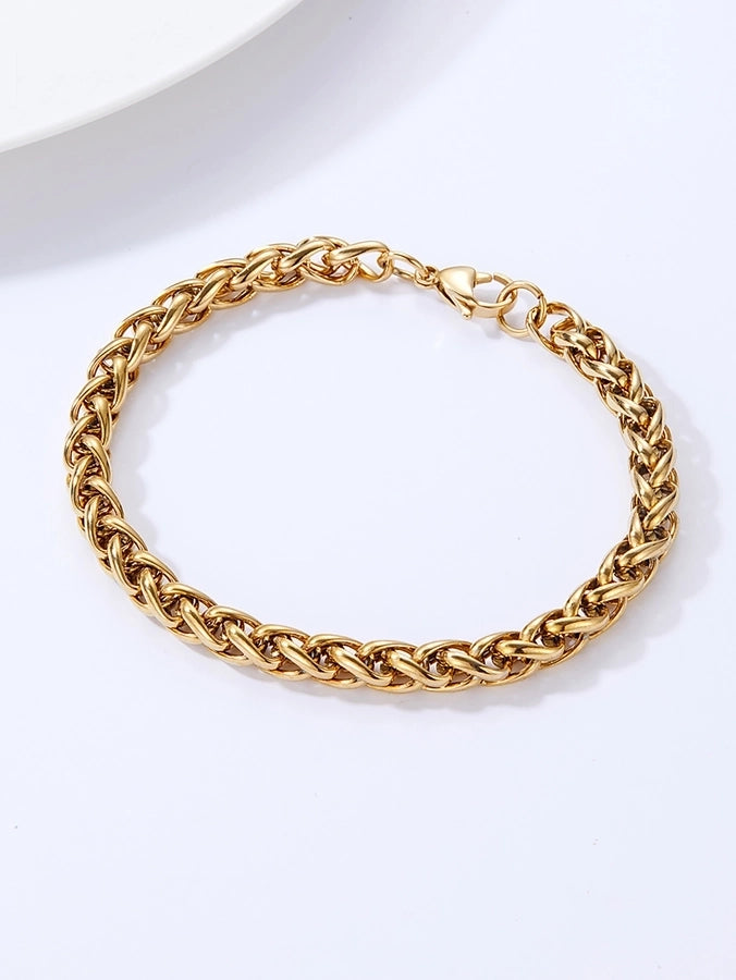 Novelty Geometric Titanium Steel 18K Gold Plated