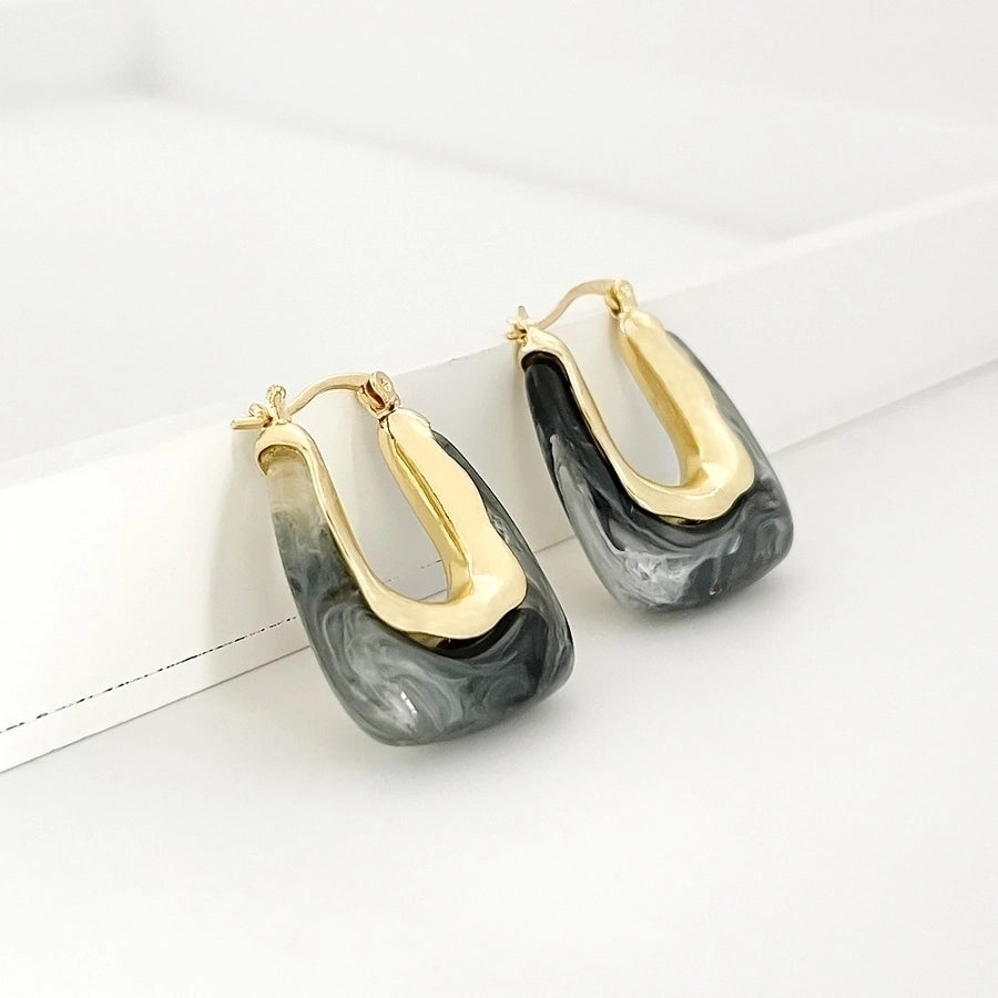 Geometric Acrylic Zinc alloy Drop Earrings